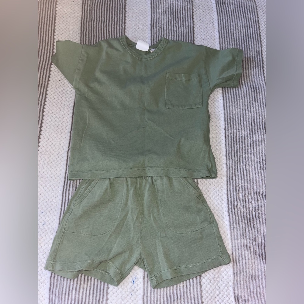 Zara Sage Green Toddler Top
